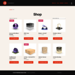 ETRON onRetail Schnittstelle WooCommerce Webshop-Ansicht