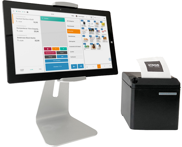 TERRA Pad mit Bondrucker und Halterung