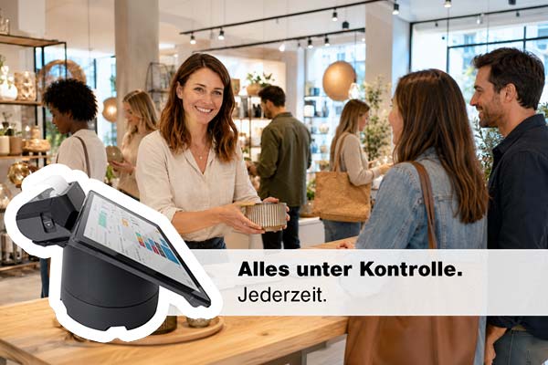 ETRON onRetail Registrierkasse mit Profi-Funktionen im Verkaufsalltag
